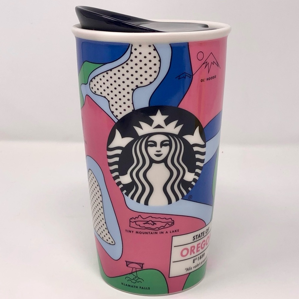 Starbucks State of Oregon Ceramic 12oz Double Walled Travel Tumbler Portland